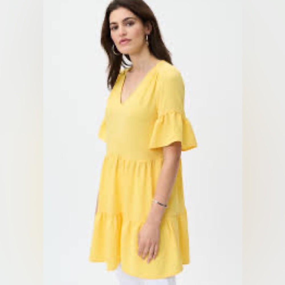 NCLOOK Yellow Ruffle Sleeve Dress